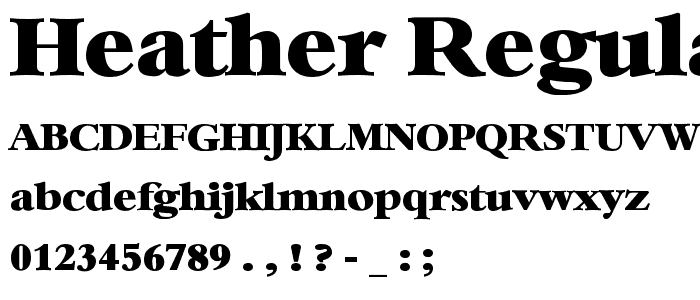 Heather Regular font